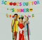 Glitter School’s out for Summer Banner and Colorful Glittery Summer Patterns Banner End of School Year Garland Banner Summer Vacation Beach Pool Party Fireplace Mantle Decorations